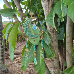 Aventurine Sun & Moon Catcher