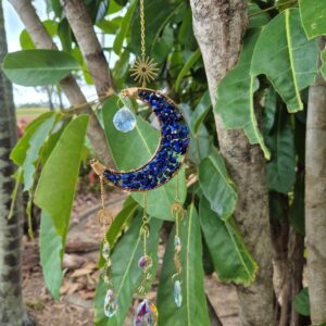 Lapis Lazuli Moon & Sun Catcher