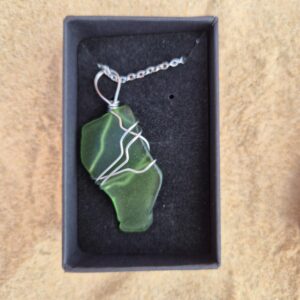 Sea green sea glass jewellery